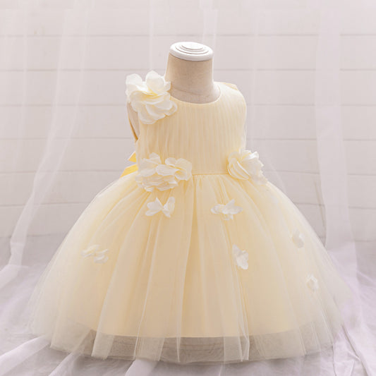 Frocklet 3D Floral Tulle Princess Dress for Toddlers – Puffy Ball Gown for Parties & Weddings 9
