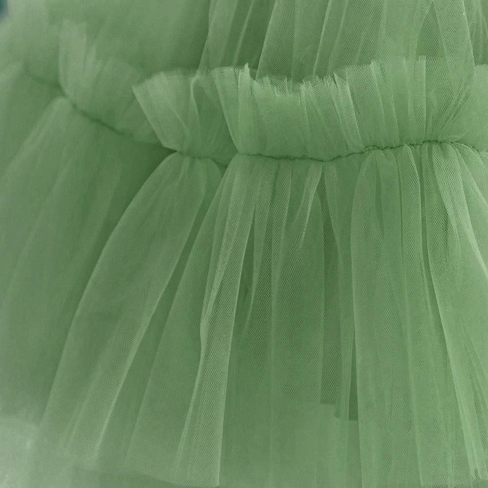 Cute Off-Shoulder A-Line Tulle Flower Girl Dress with Train - Sequin Embellished for Kids