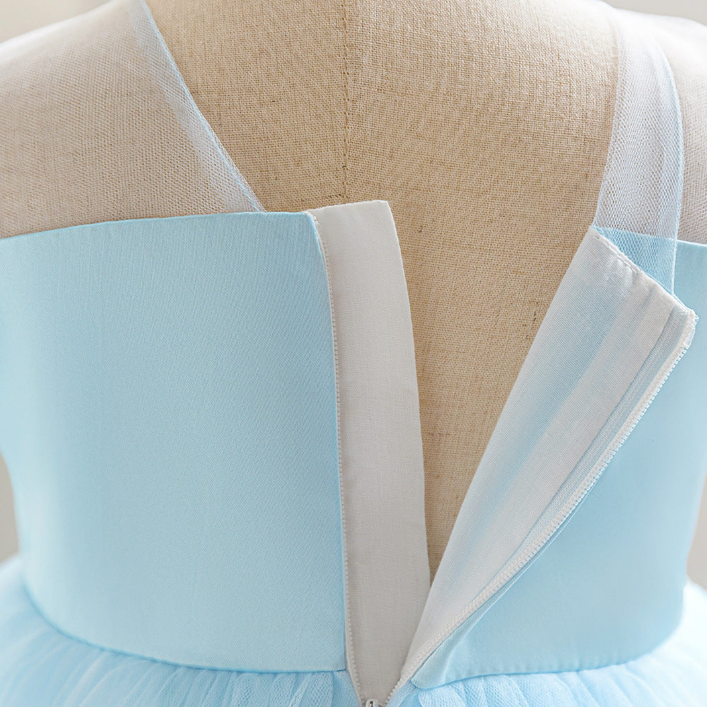 Cute Off-Shoulder A-Line Tulle Flower Girl Dress with Train - Sequin Embellished for Kids