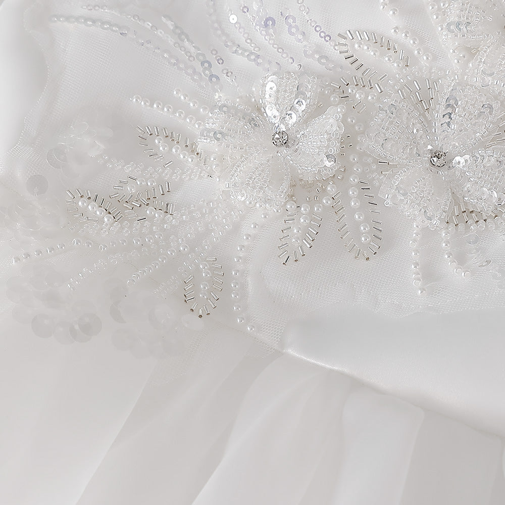 Cute A-Line Princess Maxi Dress for Girls | Sequins & Tulle Tiered Skirt