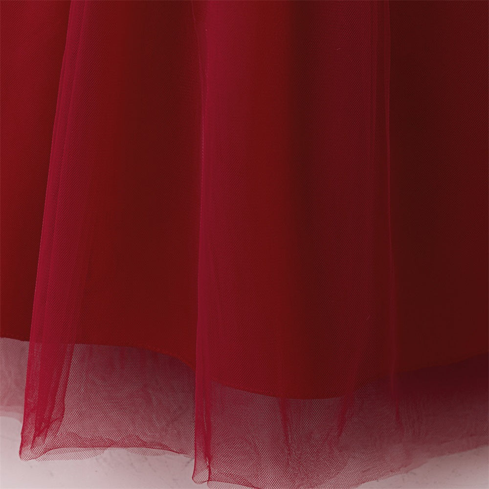 A-Line Maxi Princess Girl Dress - Tulle, Applique & Lace | Party & Formal