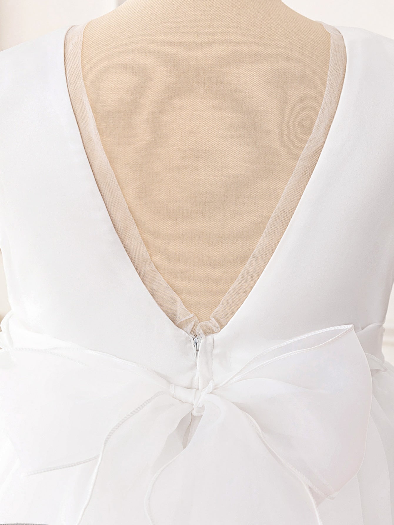 White A-Line Tulle Maxi Dress for Girls with Sequins and Beads | Party & Formal Occasion Gown
