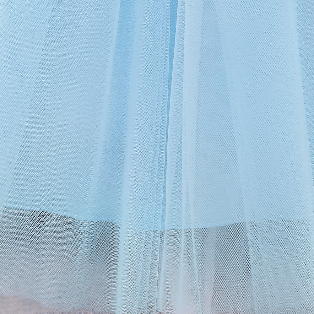A-Line Tulle Bowknot Princess Dress for Girls – Party, Wedding & Photo Shoot