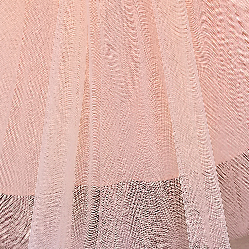 A-Line Tulle Bowknot Princess Dress for Girls – Party, Wedding & Photo Shoot
