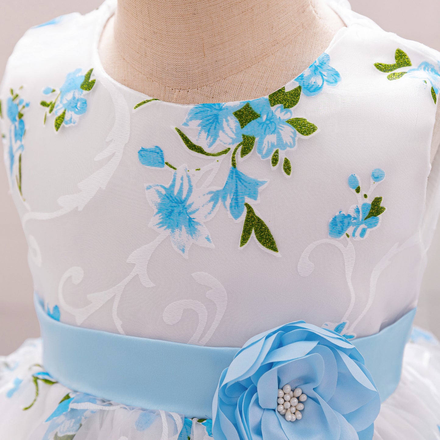 Baby Girls' A-Line Tulle Floral Princess Dress – Tea Length Party & Flower Girl Gown