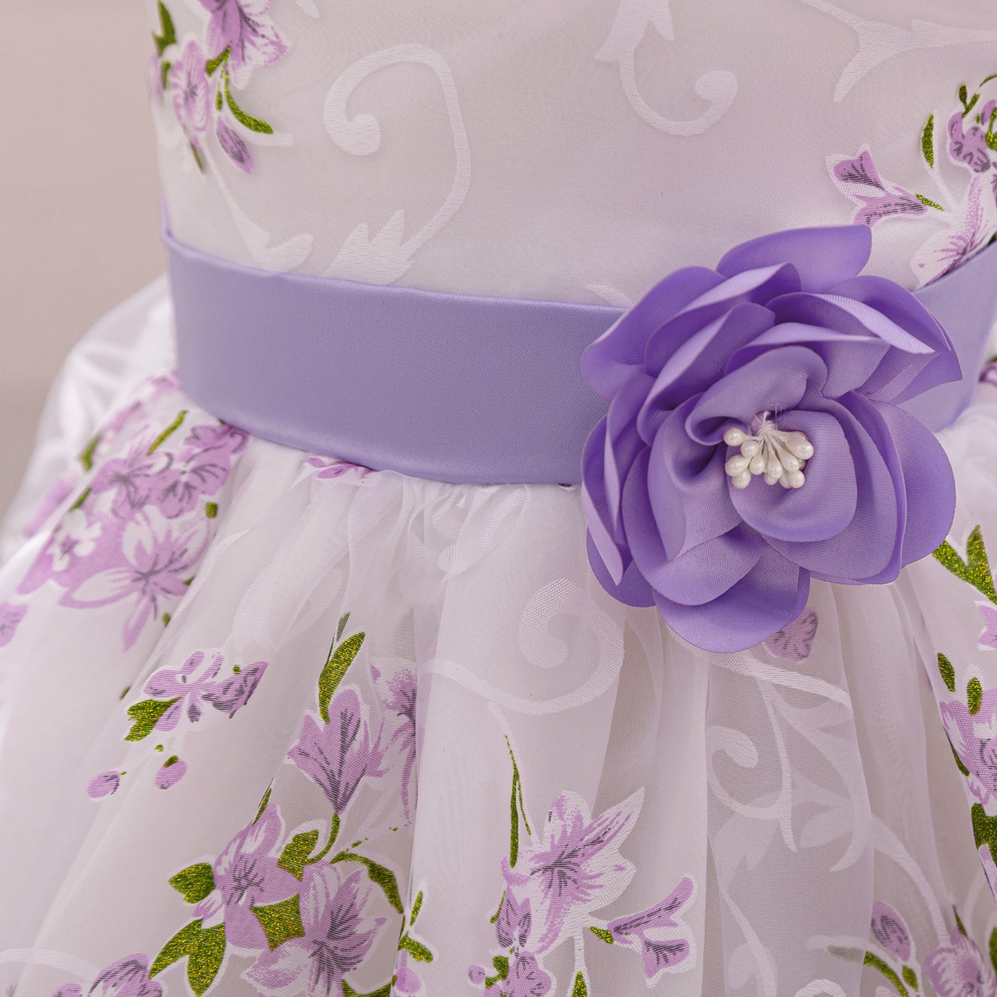 Baby Girls' A-Line Tulle Floral Princess Dress – Tea Length Party & Flower Girl Gown