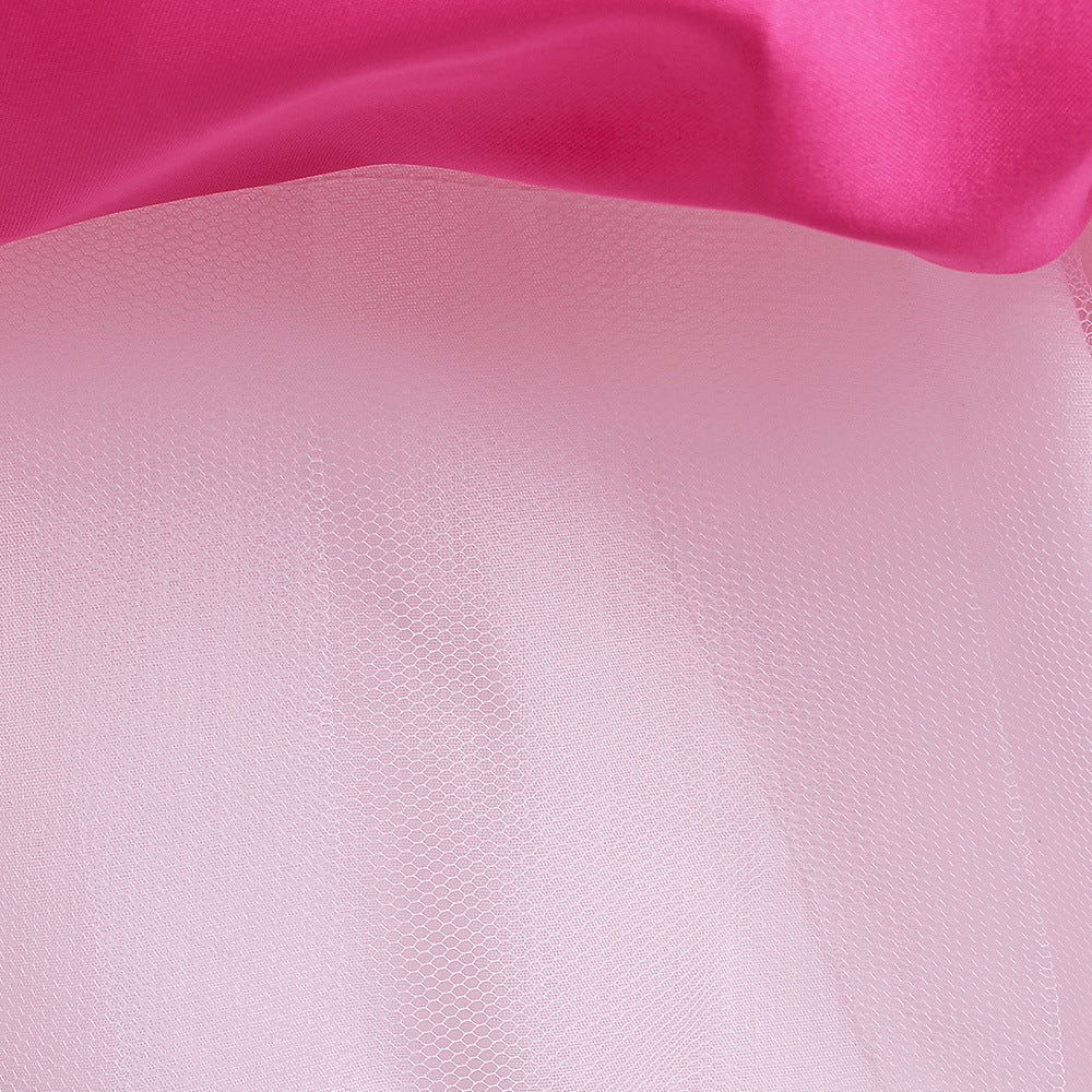 A-Line V-Neck Layered Tulle Princess Dress for Girls | Party & Flower Girl Outfit