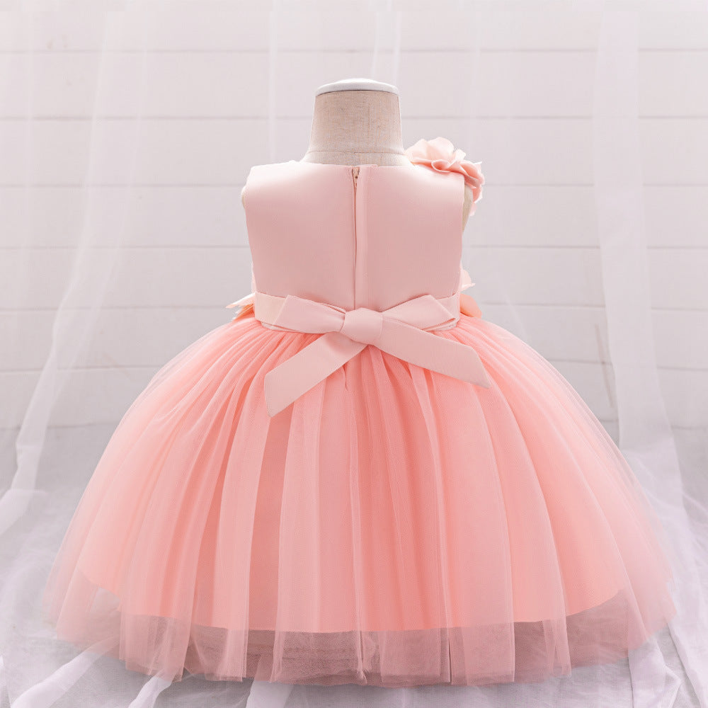 Cute A-Line Flower Girl Tulle Dress for Kids | Princess Party Gown