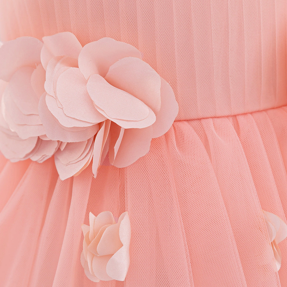 Cute A-Line Flower Girl Tulle Dress for Kids | Princess Party Gown