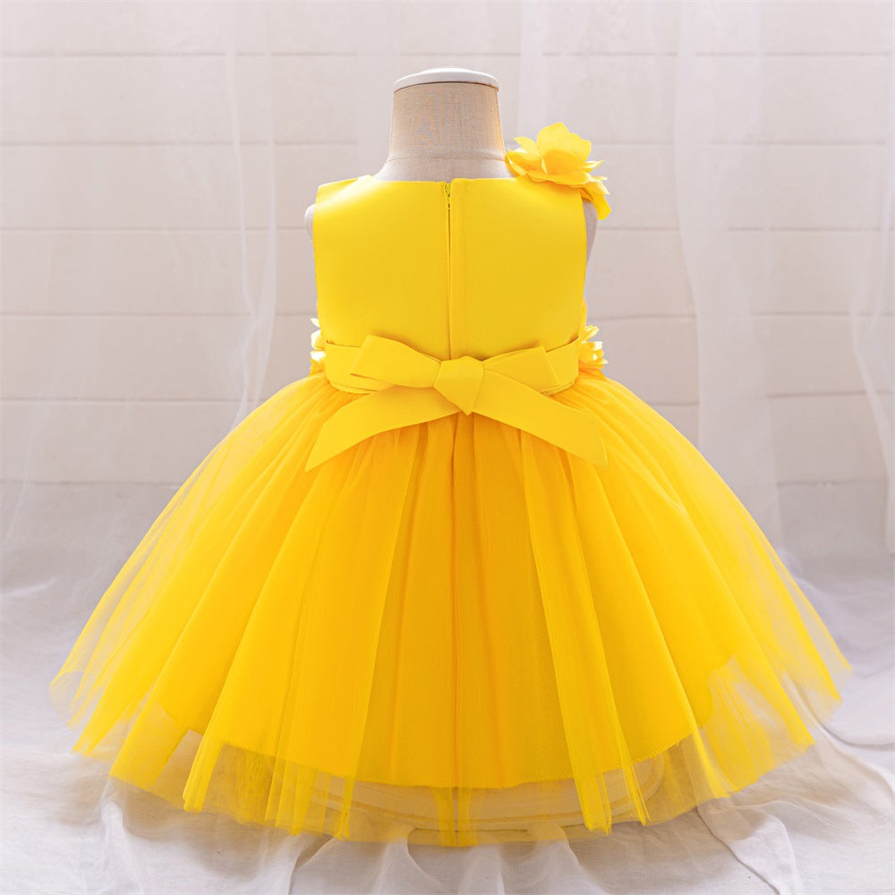 Cute A-Line Flower Girl Tulle Dress for Kids | Princess Party Gown
