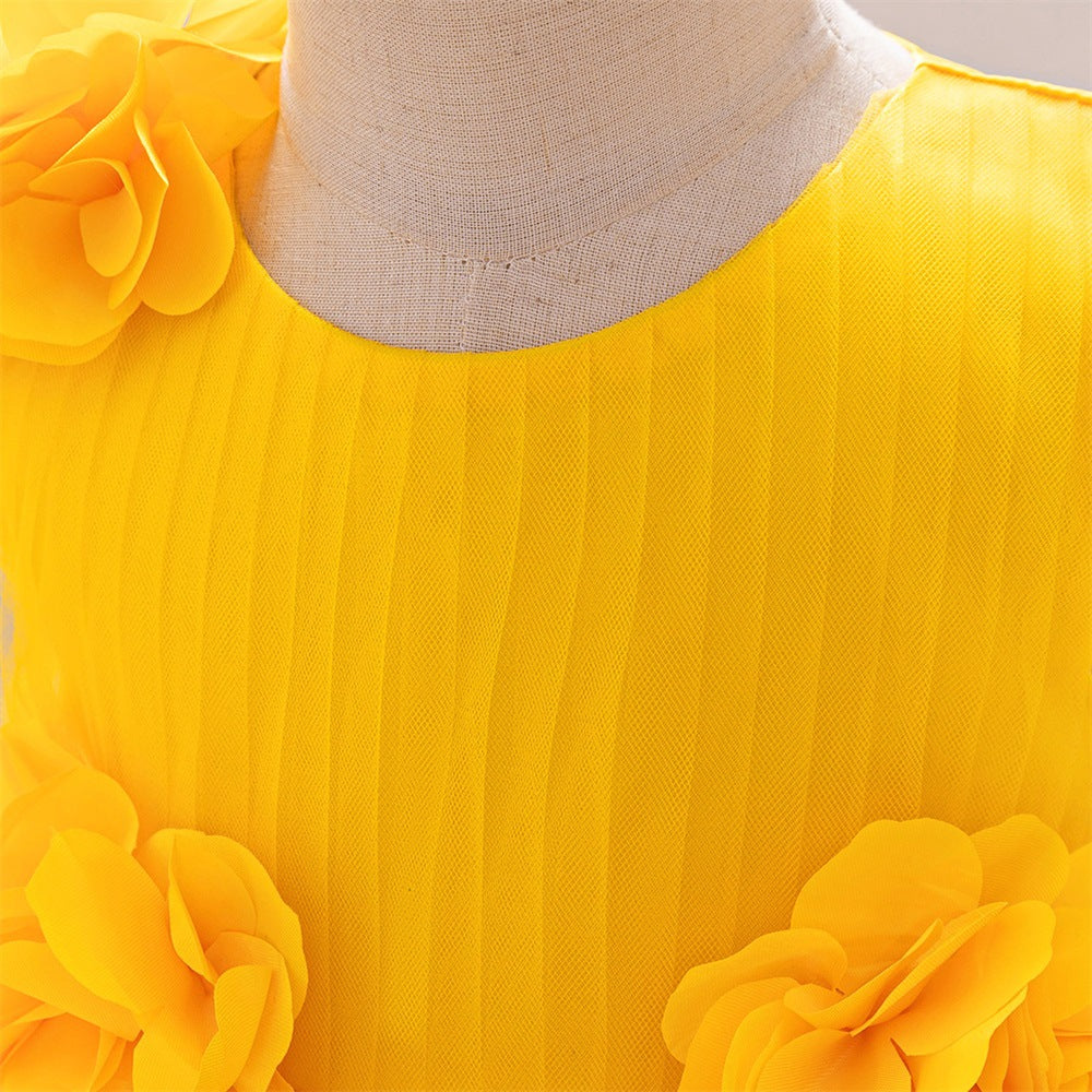 Cute A-Line Flower Girl Tulle Dress for Kids | Princess Party Gown
