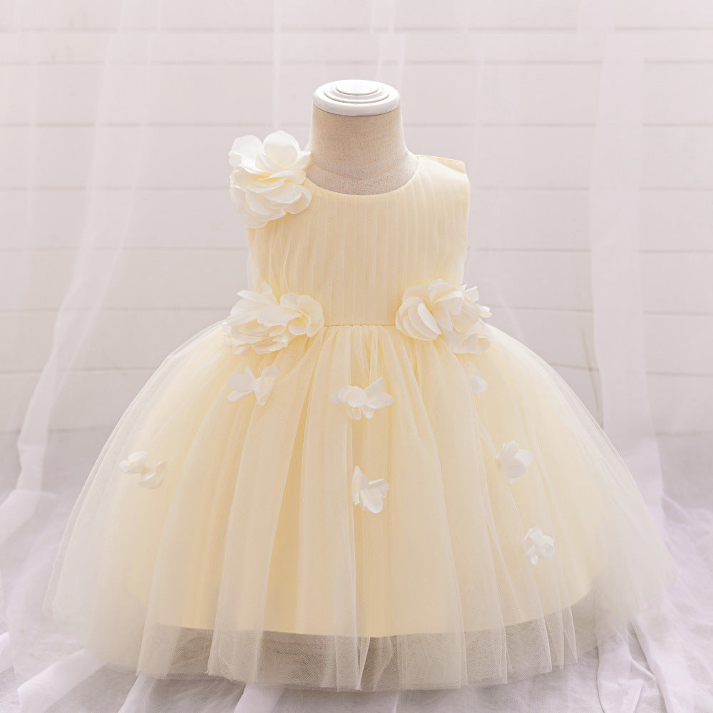 Cute A-Line Flower Girl Tulle Dress for Kids | Princess Party Gown