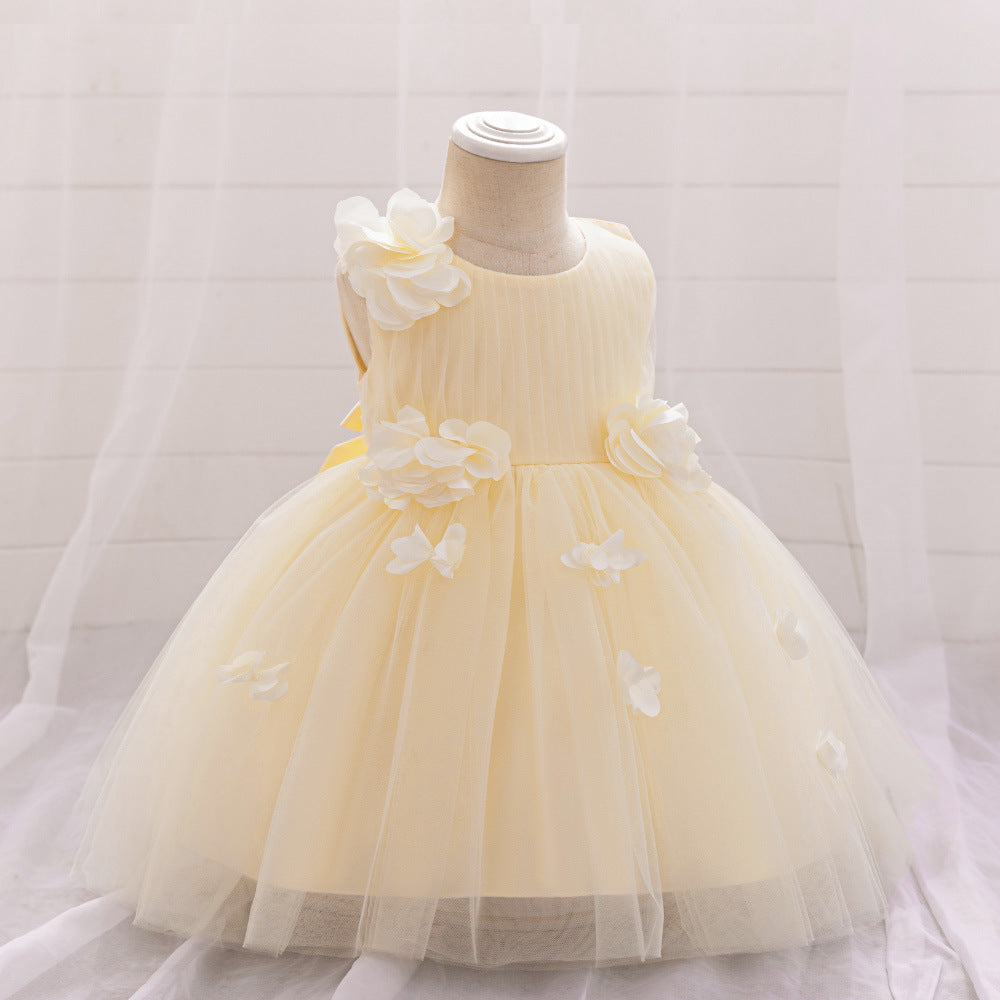 Cute A-Line Flower Girl Tulle Dress for Kids | Princess Party Gown