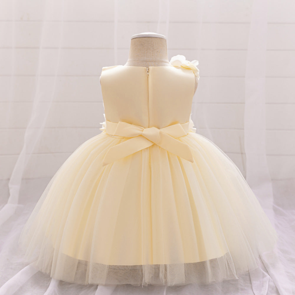 Cute A-Line Flower Girl Tulle Dress for Kids | Princess Party Gown