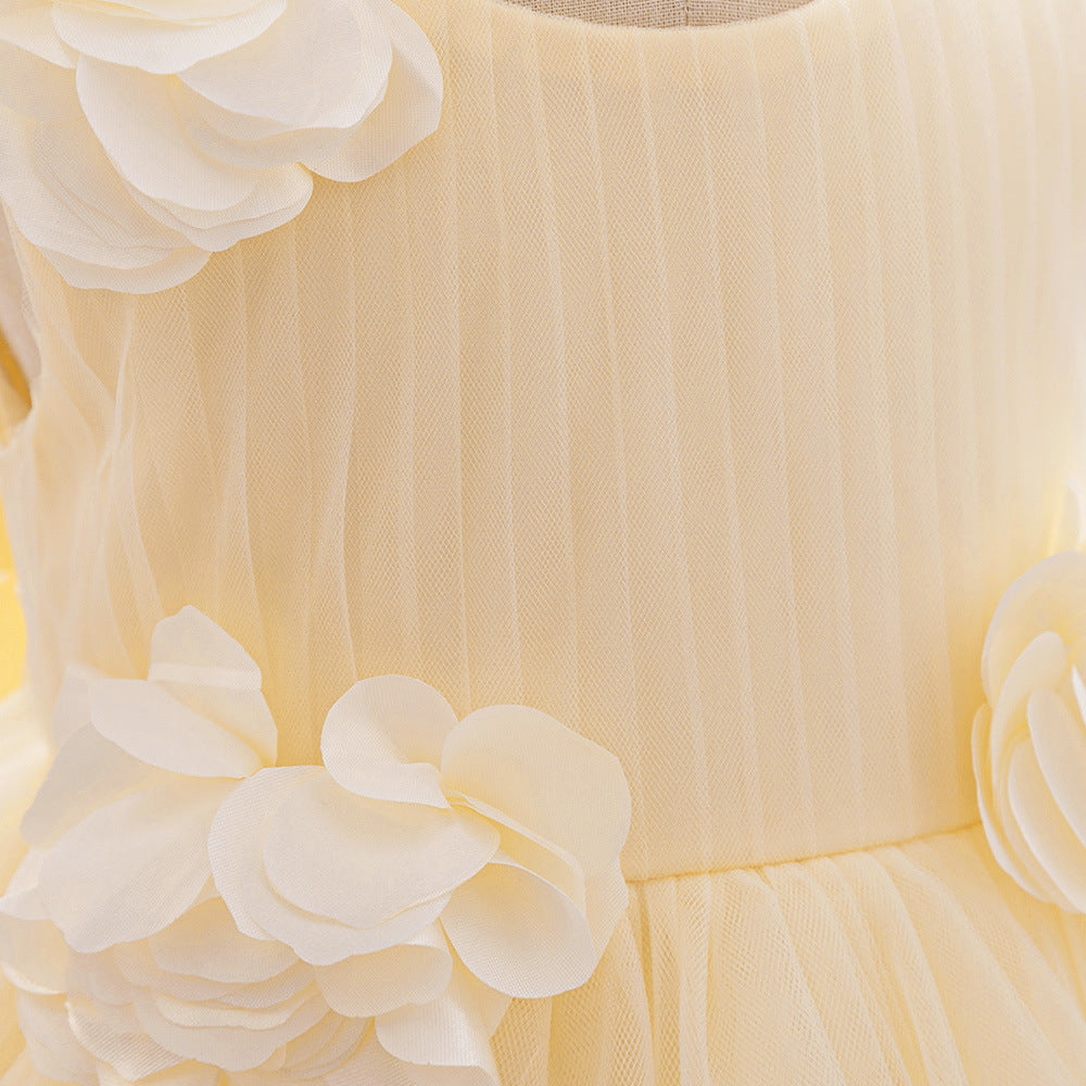 Cute A-Line Flower Girl Tulle Dress for Kids | Princess Party Gown
