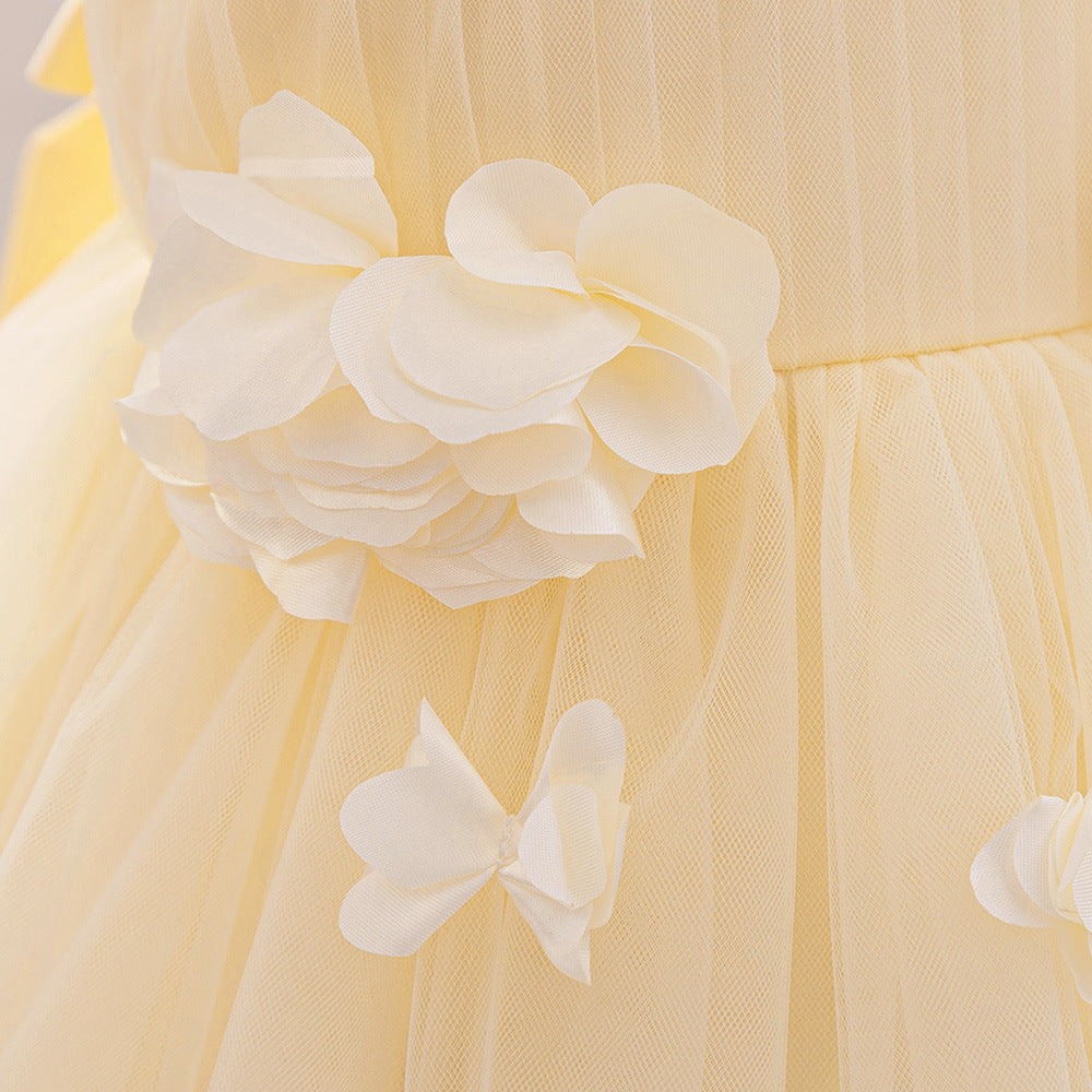 Cute A-Line Flower Girl Tulle Dress for Kids | Princess Party Gown