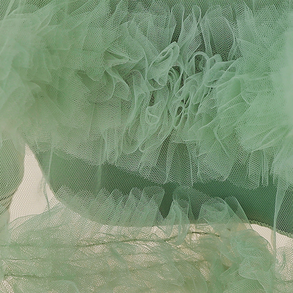 Avocado Green Puffy Princess Dress - Tea Length Tulle Ball Gown for Girls