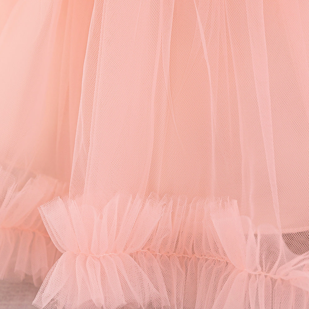 Puffy Tulle Baby Princess Dress with Bowknot – Ideal for Parties & Weddings