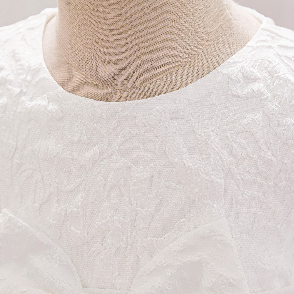 Puffy Tulle Baby Princess Dress with Bowknot – Ideal for Parties & Weddings