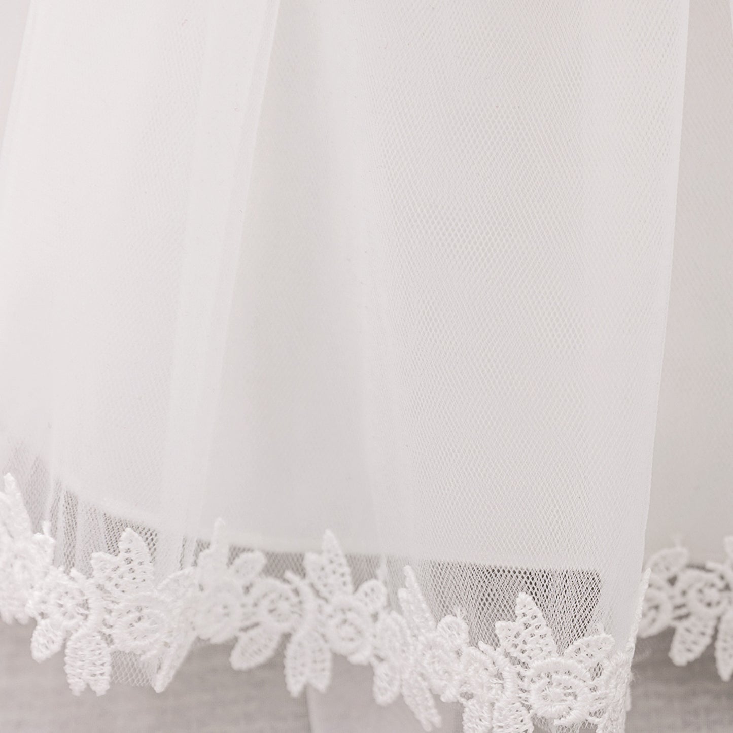 Cute Puffy Lace Ball Gown Dress for Baby Girls | Tea Length White Formal Dress