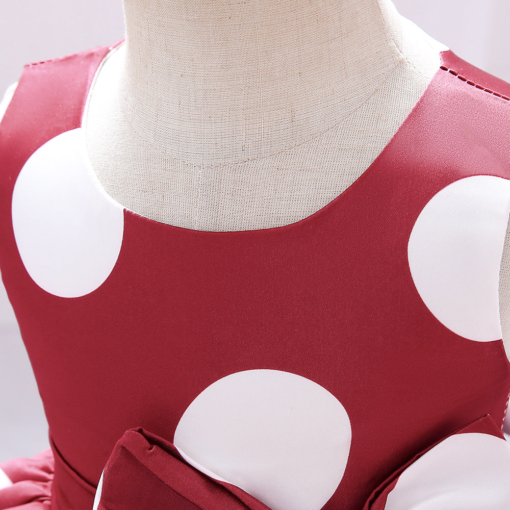 Puffy Cartoon Princess Dress for Girls – Tiered Ruffle Ball Gown for Parties & Celebrations