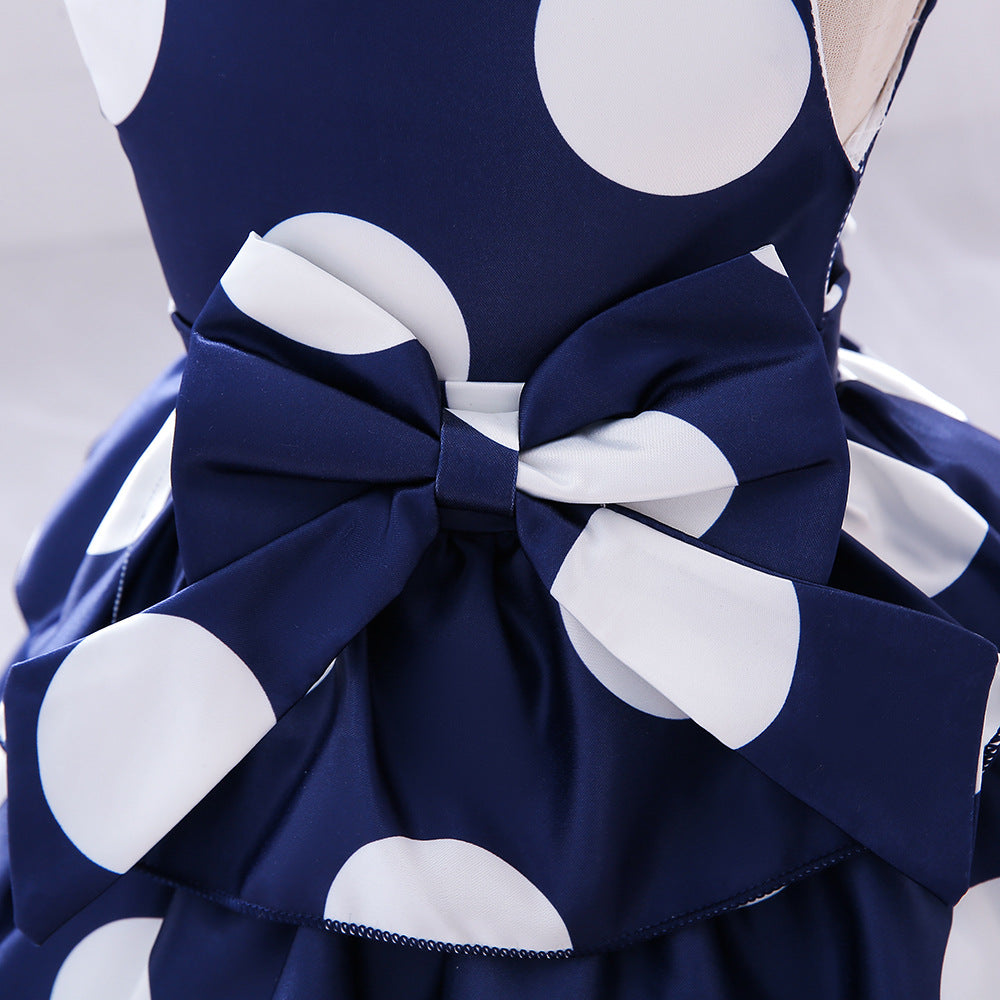 Puffy Cartoon Princess Dress for Girls – Tiered Ruffle Ball Gown for Parties & Celebrations