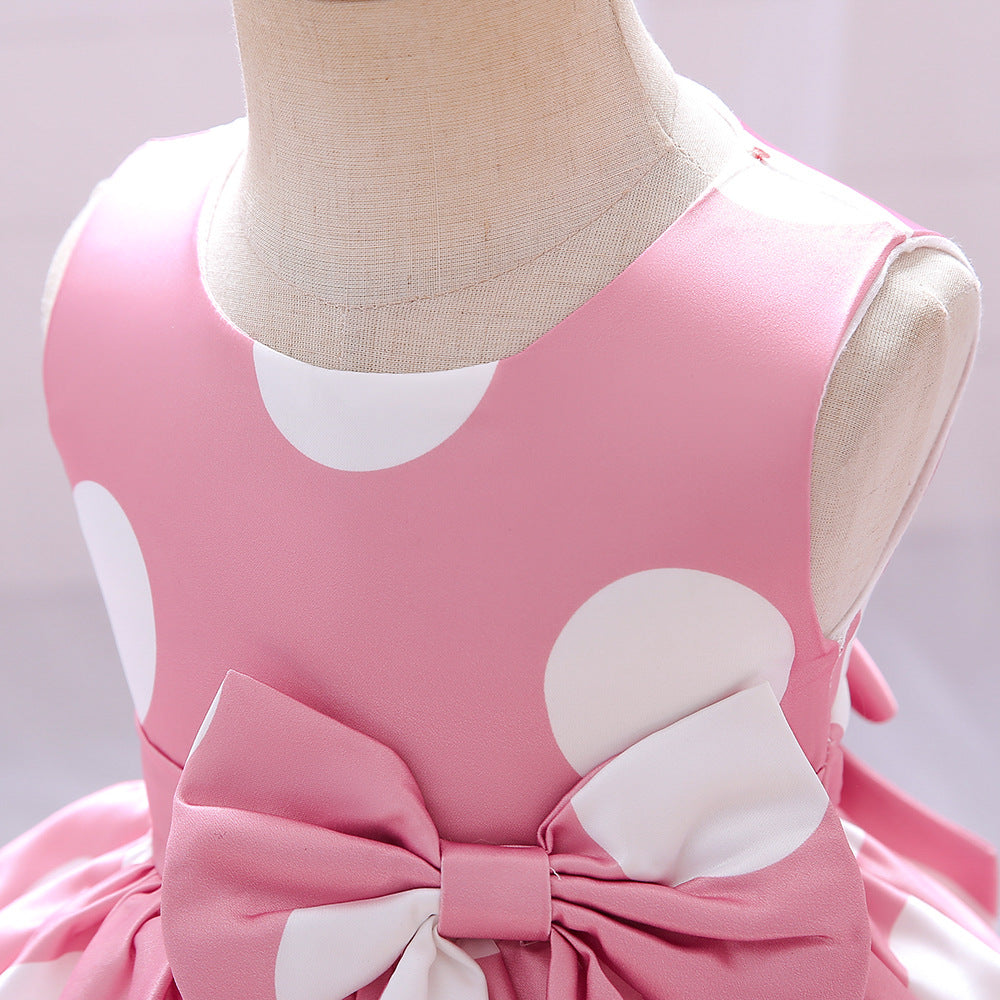 Puffy Cartoon Princess Dress for Girls – Tiered Ruffle Ball Gown for Parties & Celebrations