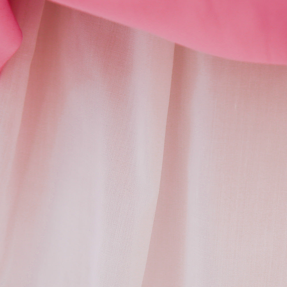 Cute Colorblock Mesh Cake Dress for Girls – Party & Wedding Flower Girl Frock