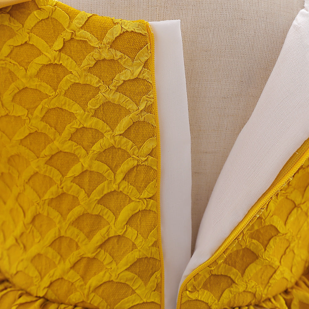 Frocklet Cute Puff Sleeve A-Line Baby Dress with Bowknot & Ruffle Skirt 4