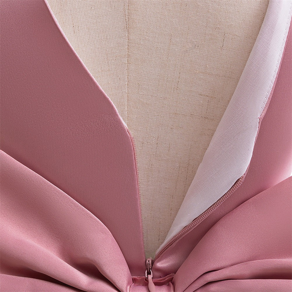 Charming High-Low A-Line Satin & Tulle Girl's Party Dress with Bow & Lace