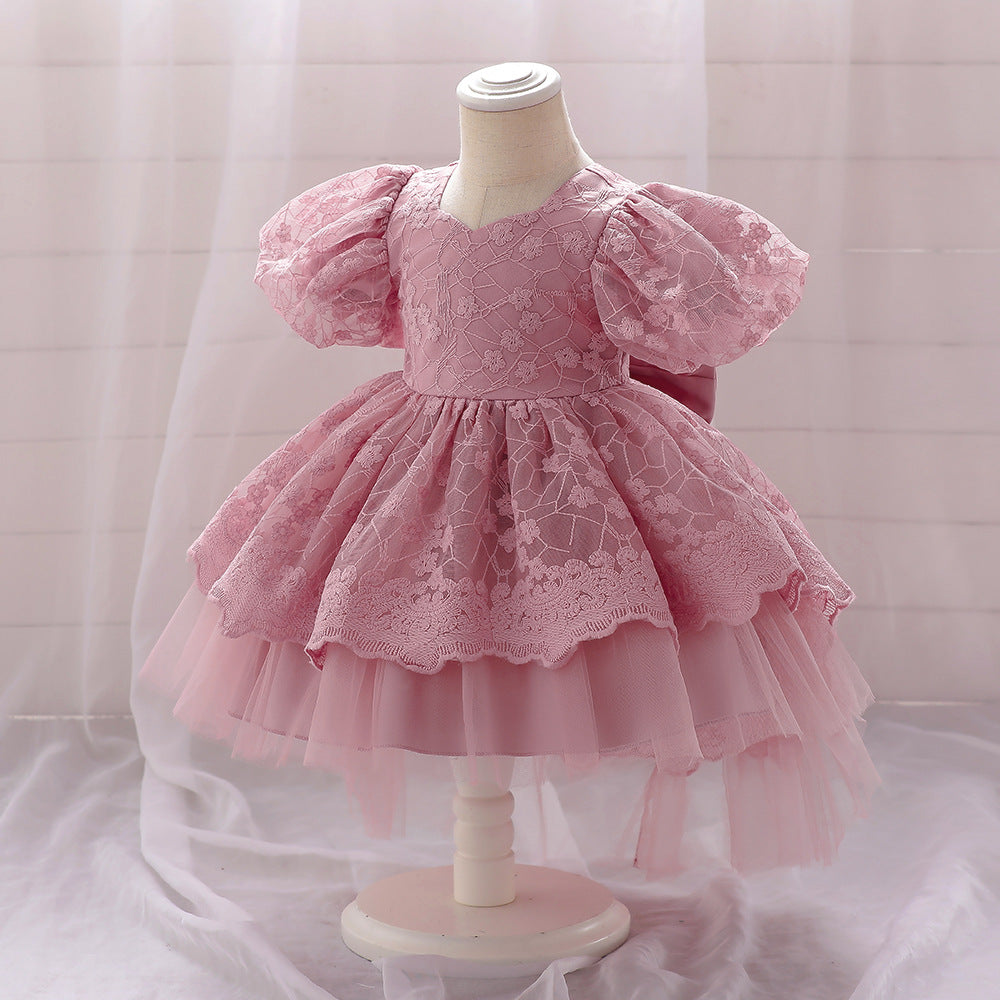 Adorable A-line High-Low Tulle Princess Dress for Girls 2-6