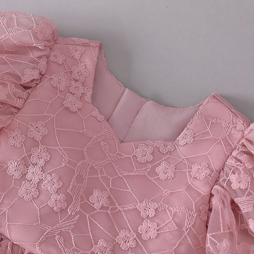 Adorable A-line High-Low Tulle Princess Dress for Girls 2-6