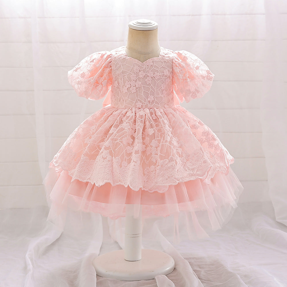 Adorable A-line High-Low Tulle Princess Dress for Girls 2-6