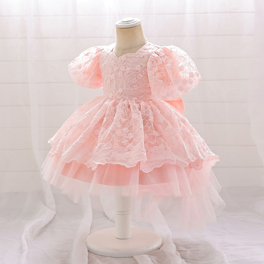Adorable A-line High-Low Tulle Princess Dress for Girls 2-6