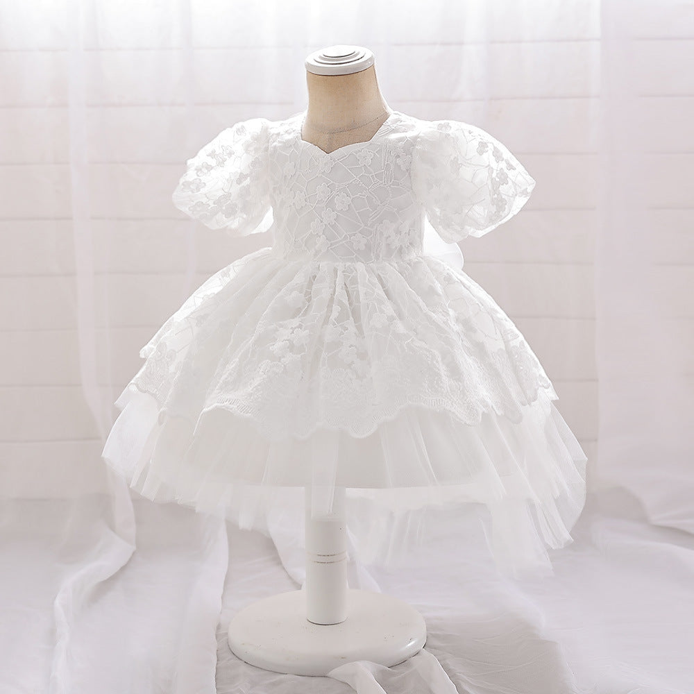 Adorable A-line High-Low Tulle Princess Dress for Girls 2-6