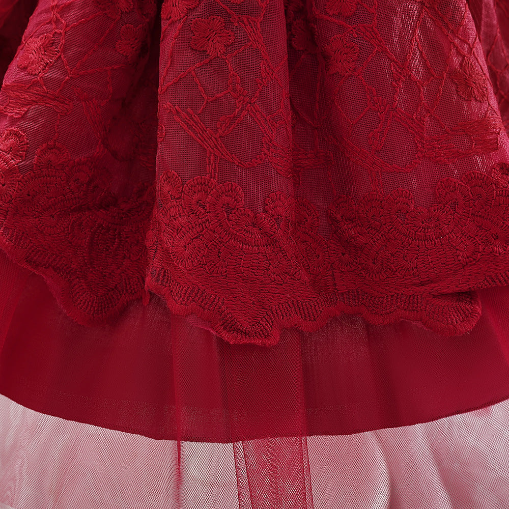 Adorable A-line High-Low Tulle Princess Dress for Girls 2-6