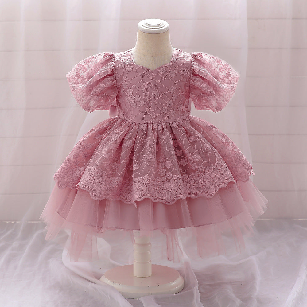 Adorable A-line High-Low Tulle Princess Dress for Girls 2-6