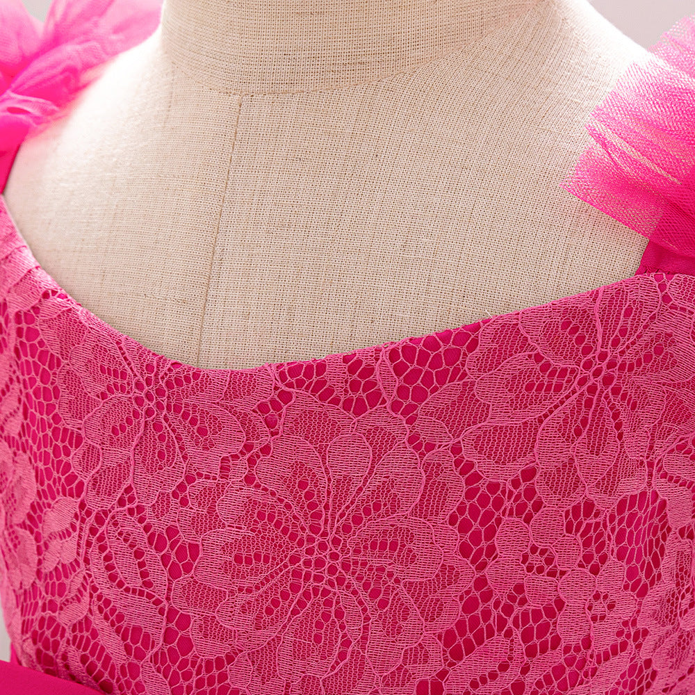 Frocklet Adorable A-Line Lace & Tulle Bow Dress for Girls | Perfect for Parties & Weddings 16