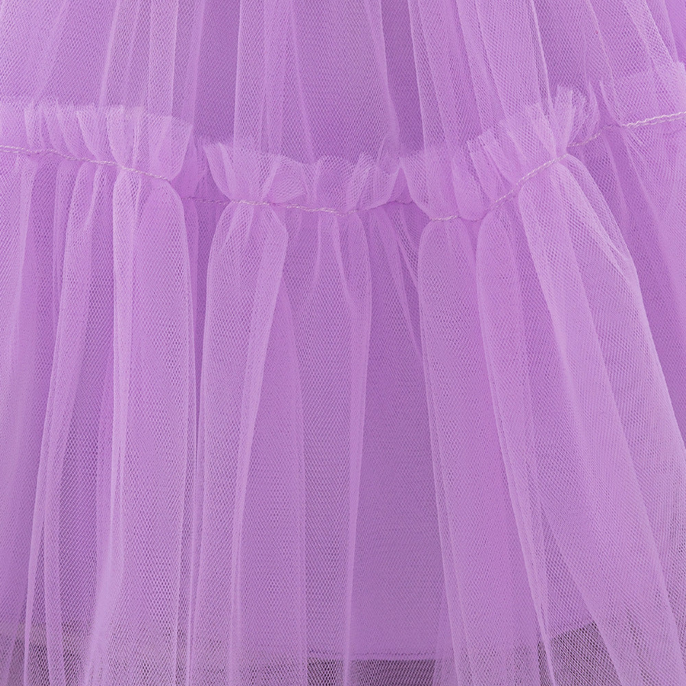 Adorable A-Line Lace & Tulle Bow Dress for Girls | Perfect for Parties & Weddings