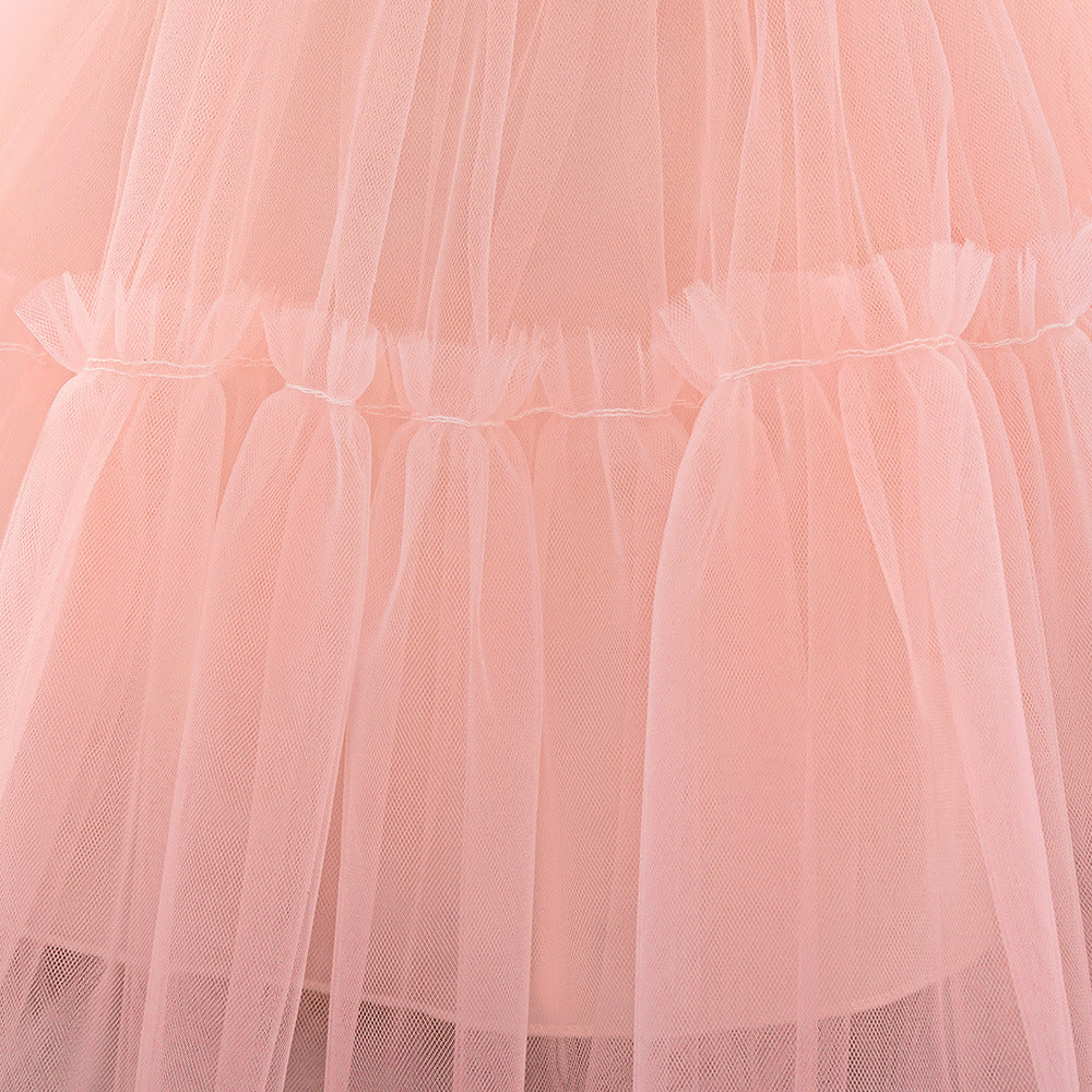 Adorable A-Line Lace & Tulle Bow Dress for Girls | Perfect for Parties & Weddings