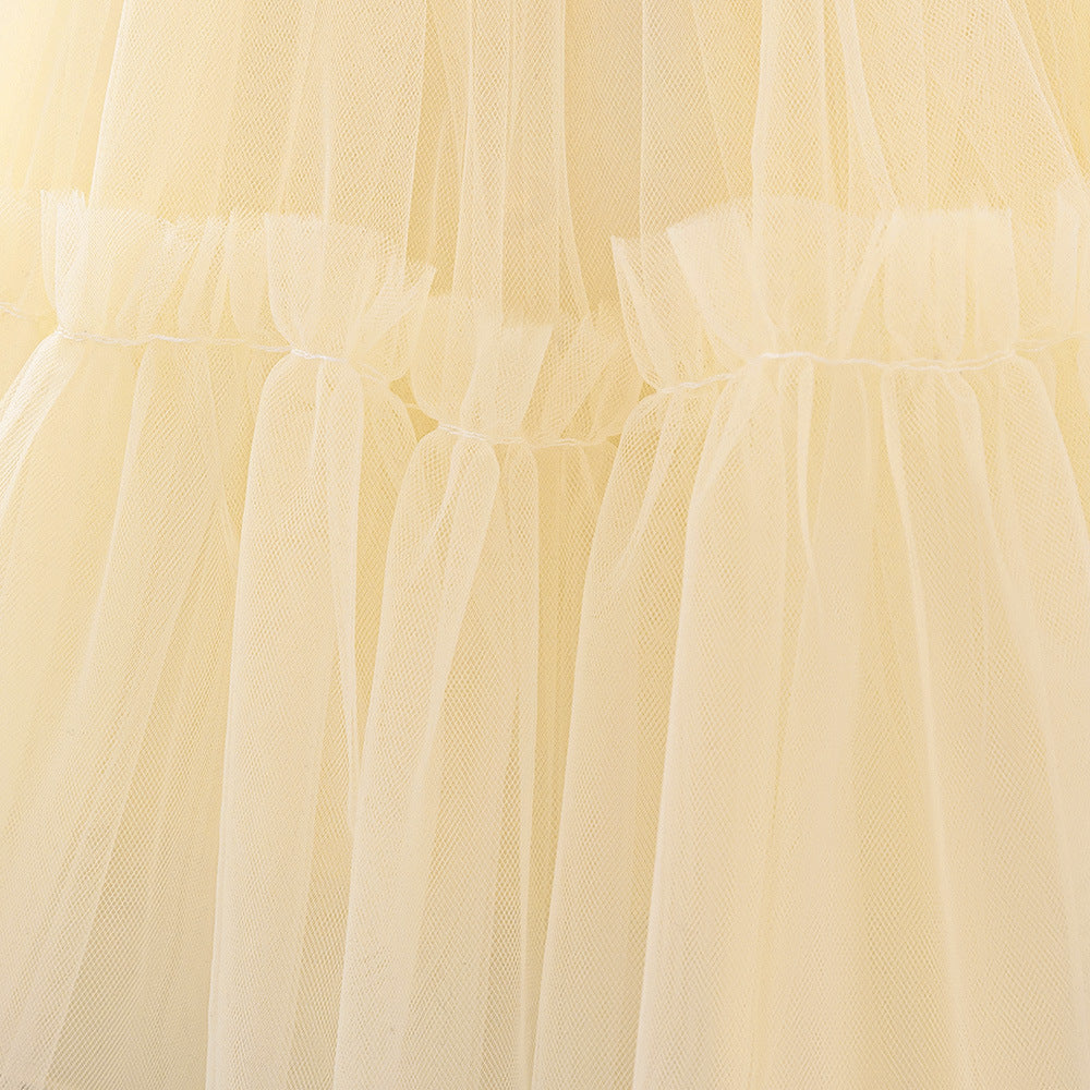 Adorable A-Line Lace & Tulle Bow Dress for Girls | Perfect for Parties & Weddings