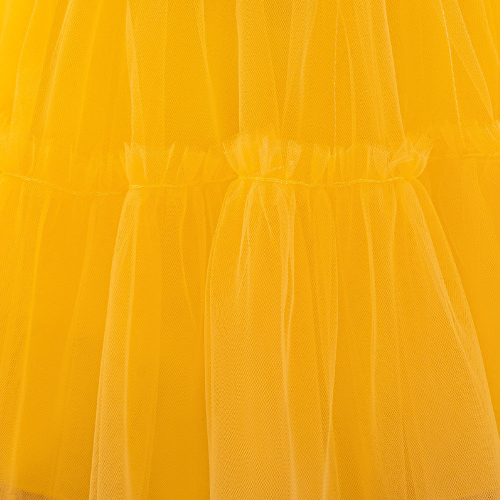 Adorable A-Line Lace & Tulle Bow Dress for Girls | Perfect for Parties & Weddings