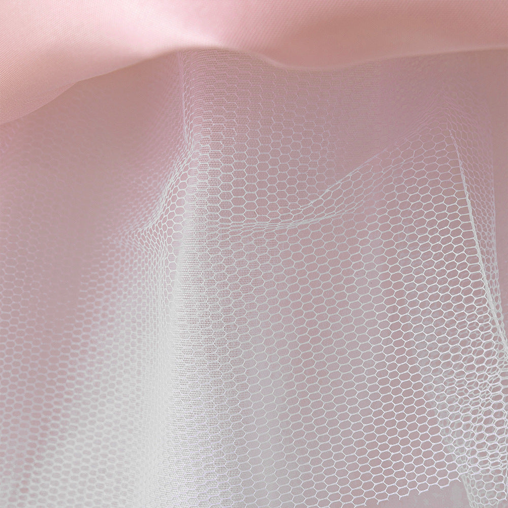 Sweet Light Pink Long Sleeve A-line Lace Party Dress for Girls (3-8Y)
