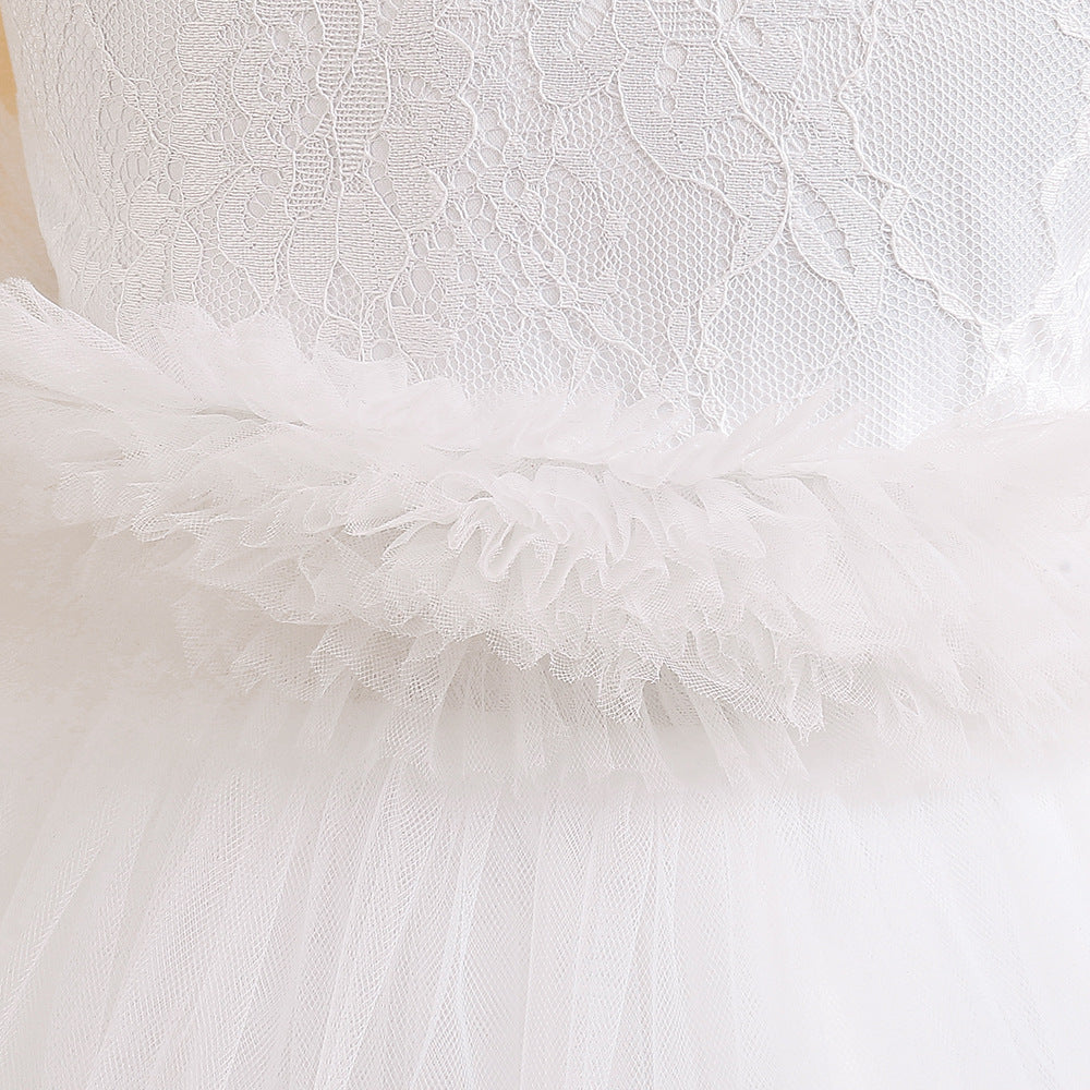 Maxi Lace Tulle A-Line Dress for Girls – Cute Birthday & Party Gown