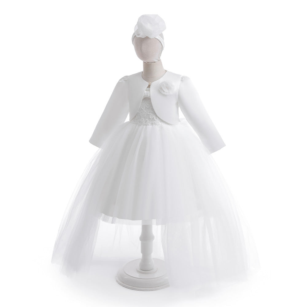 A-Line Off Shoulder Flower Girl Dress Set – Cute Party & Wedding Outfit for Kids