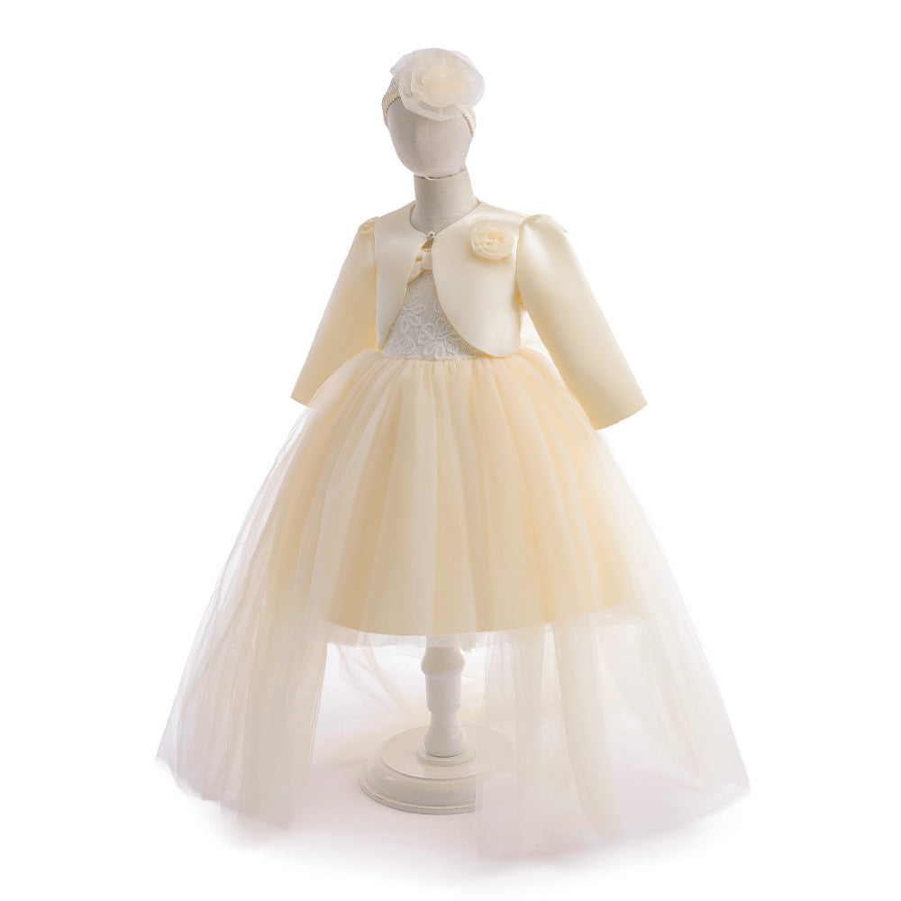 A-Line Off Shoulder Flower Girl Dress Set – Cute Party & Wedding Outfit for Kids
