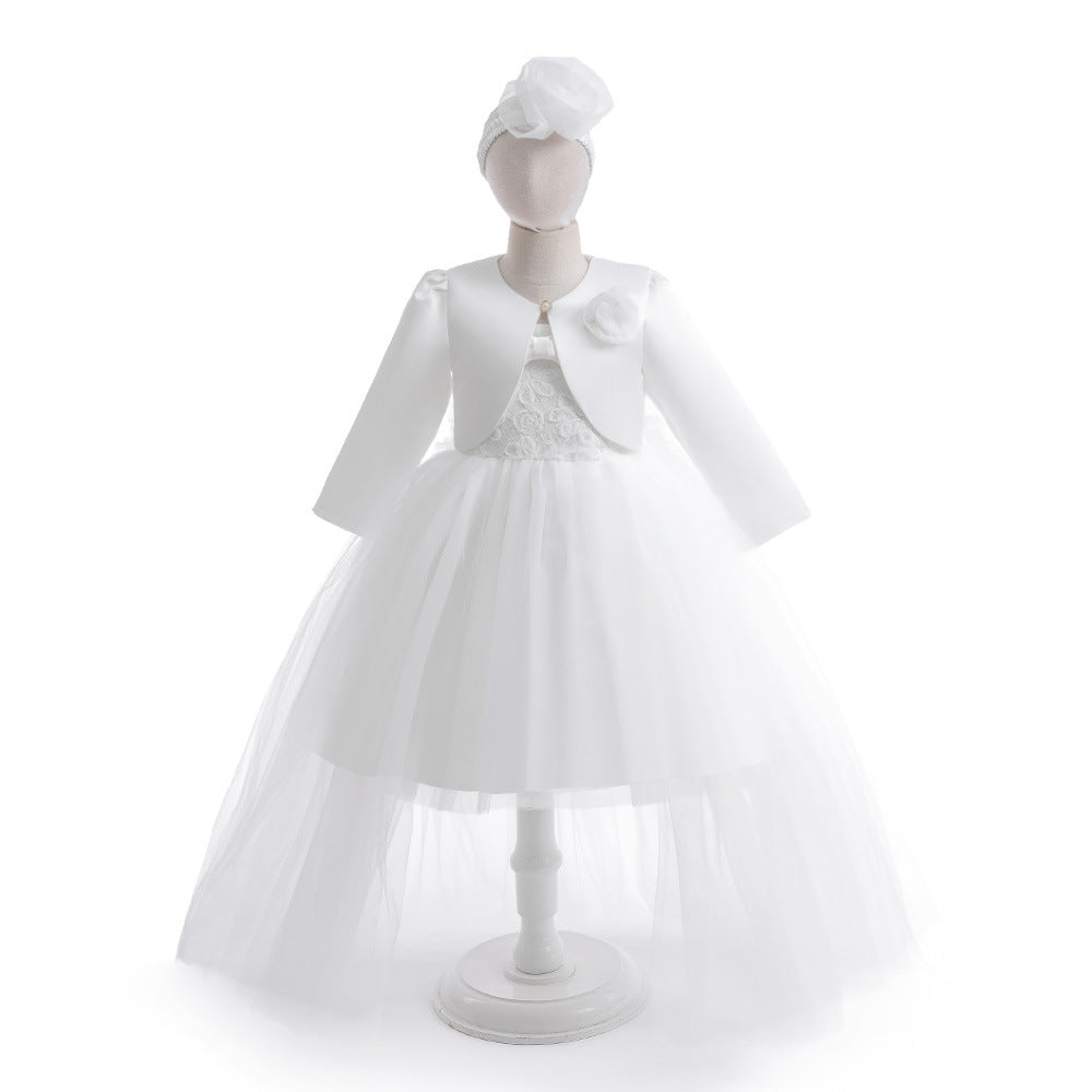A-Line Off Shoulder Flower Girl Dress Set – Cute Party & Wedding Outfit for Kids