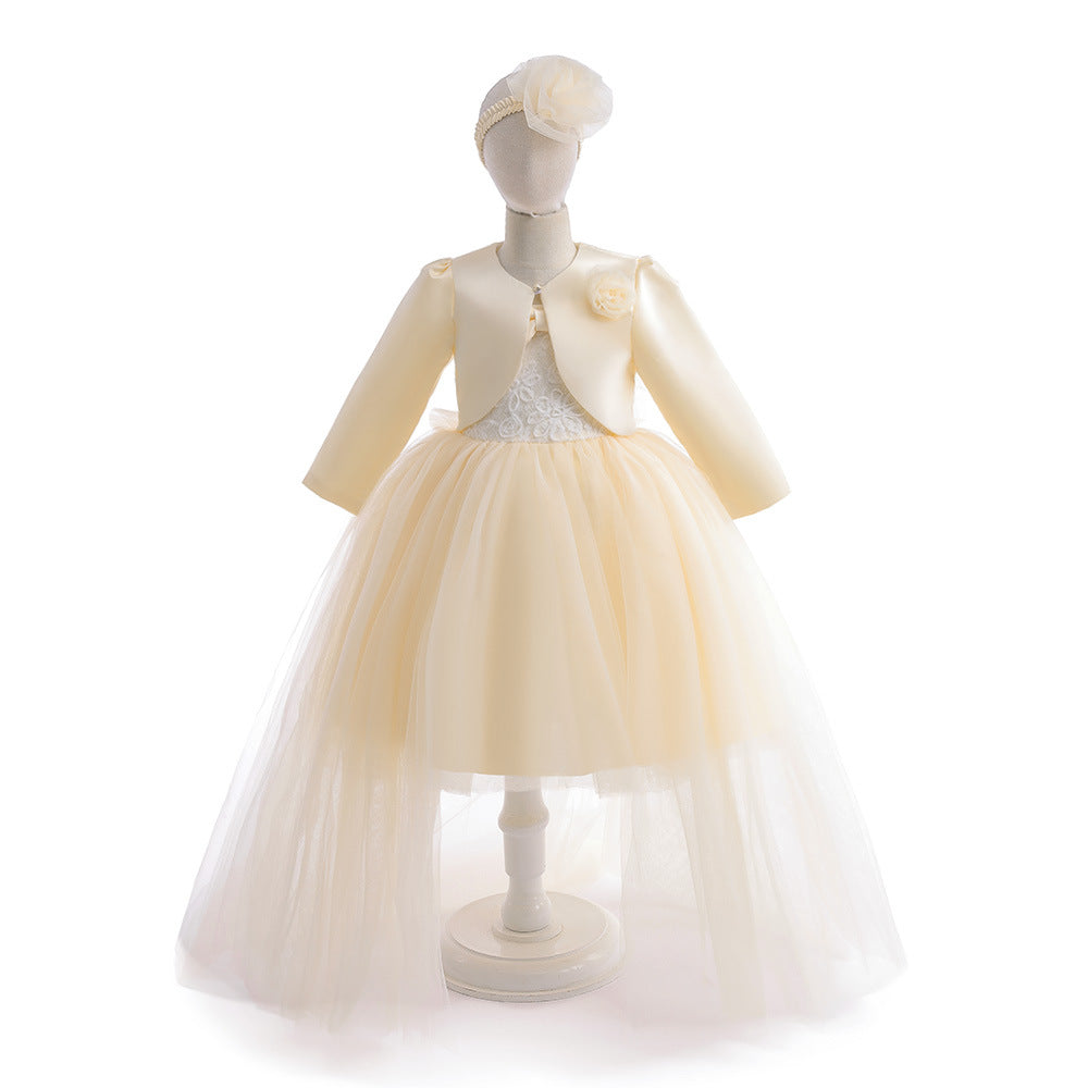 A-Line Off Shoulder Flower Girl Dress Set – Cute Party & Wedding Outfit for Kids