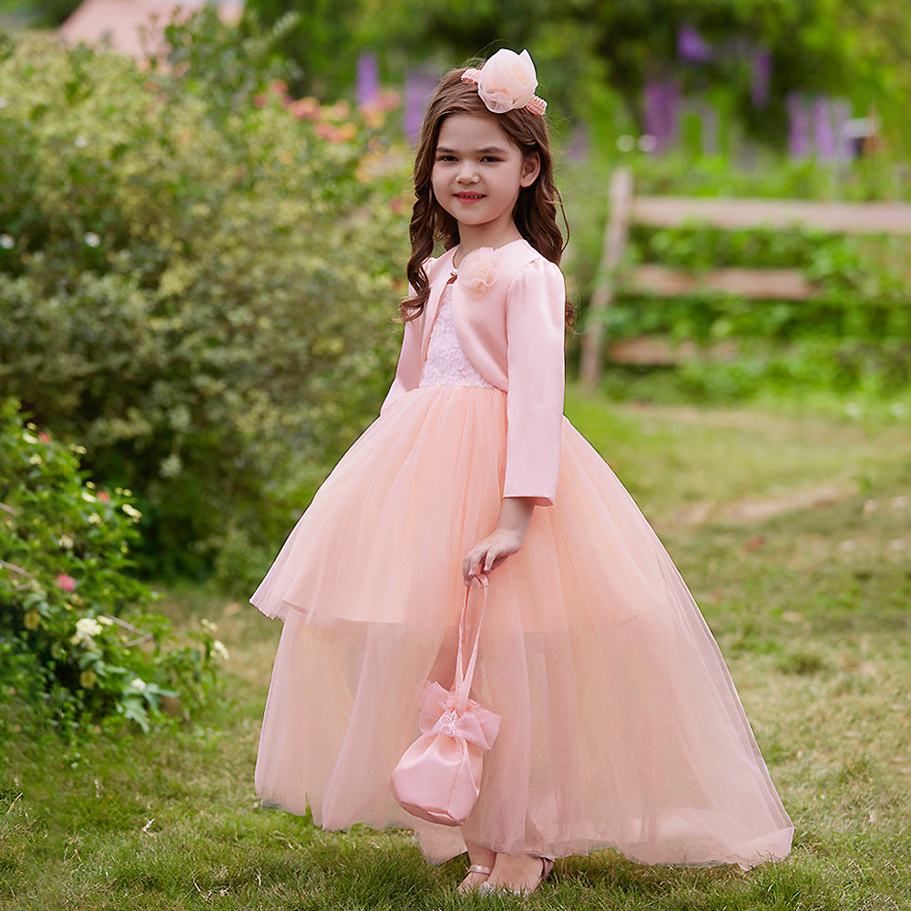 A-Line Off Shoulder Flower Girl Dress Set – Cute Party & Wedding Outfit for Kids