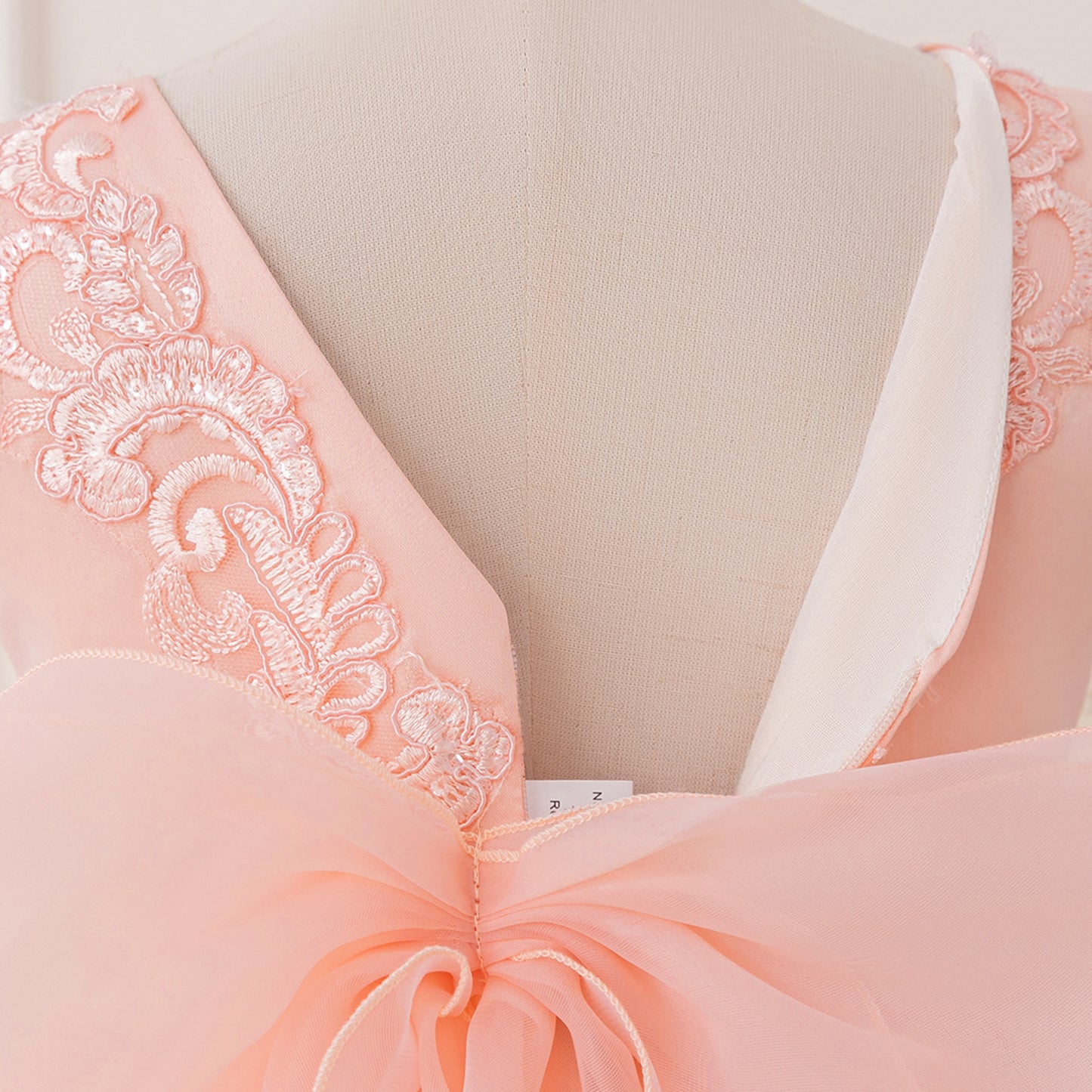 Adorable A-Line Party Dress with Bow & Ruffles for Girls | Satin Knee Length Baby Dress